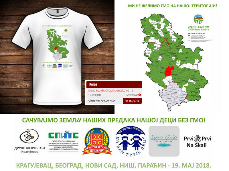 Majica ’Srbija bez GMO’ - ’dodaj u korpu’