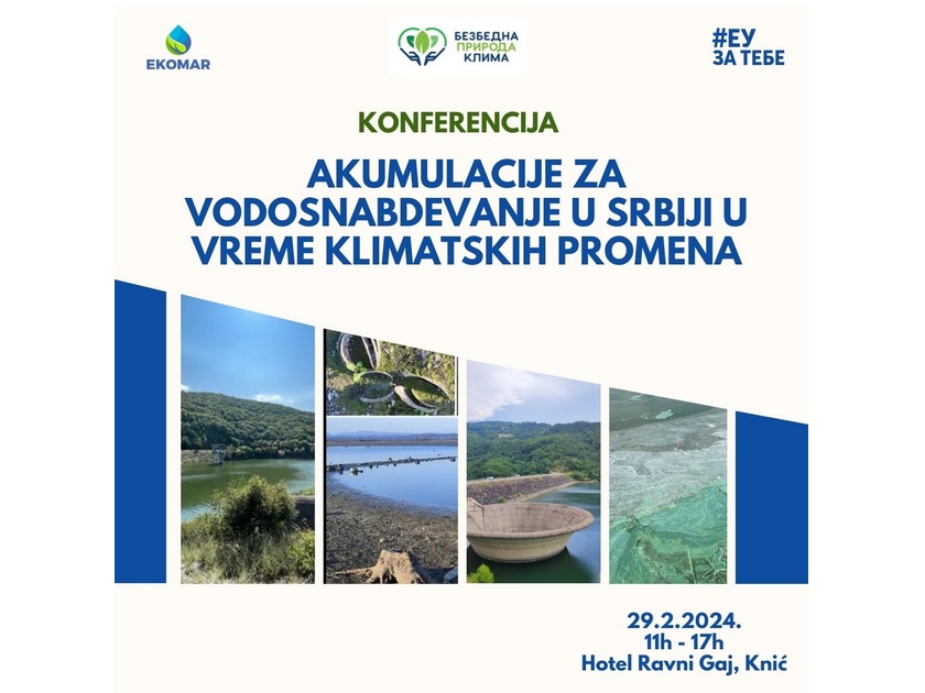 Ekomar: Akumulacije za vodosnabdevanje u Srbiji u vreme klimatskih promena
